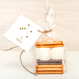 Modern Zodiac Sign Guld Libra | INSLAG LUFT Gåvor Etiketter