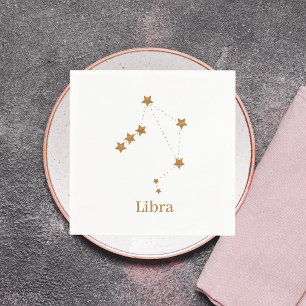Modern Zodiac Sign Guld Libra   INSLAG LUFT Pappersservett