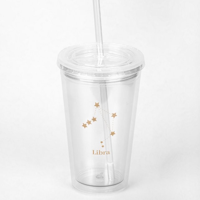 Modern Zodiac Sign Guld Libra | INSLAG LUFT Take Away Mugg (Skapare uppladdad)