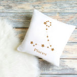 Modern Zodiac Sign Guld Pisces | INSLAG VATTEN Kudde<br><div class="desc">Modern Zodiac Sign Guld Pisces | INSLAG VATTEN</div>