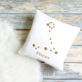 Modern Zodiac Sign Guld Pisces | INSLAG VATTEN Kudde