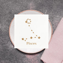 Modern Zodiac Sign Guld Pisces | INSLAG VATTEN Pappersservett