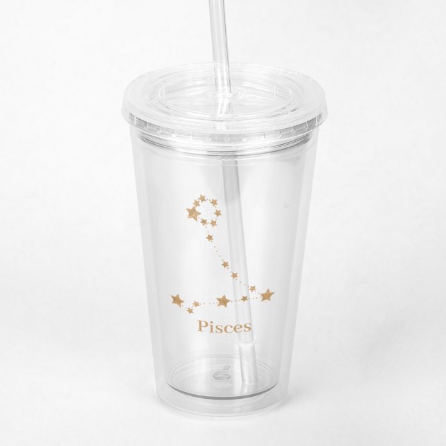 Modern Zodiac Sign Guld Pisces | INSLAG VATTEN Take Away Mugg (Skapare uppladdad)