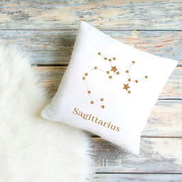 Modern Zodiac Sign Guld Sagittarius| Inslag Fire Kudde