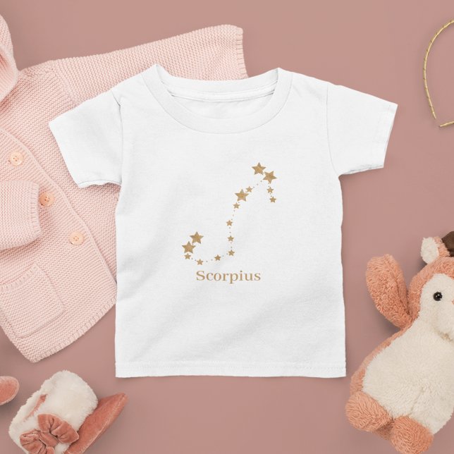 Modern Zodiac Sign Guld Scorpius | INSLAG VATTEN T Shirt (Skapare uppladdad)