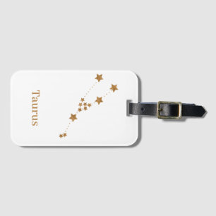 Modern Zodiac Sign Guld Taurus   INSLAG Bagagebricka