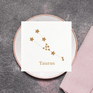 Modern Zodiac Sign Guld Taurus   INSLAG Pappersservett