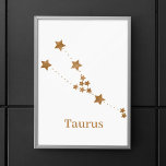 Modern Zodiac Sign Guld Taurus | INSLAG Poster<br><div class="desc">Modern Zodiac Sign Guld Taurus | INSLAG</div>