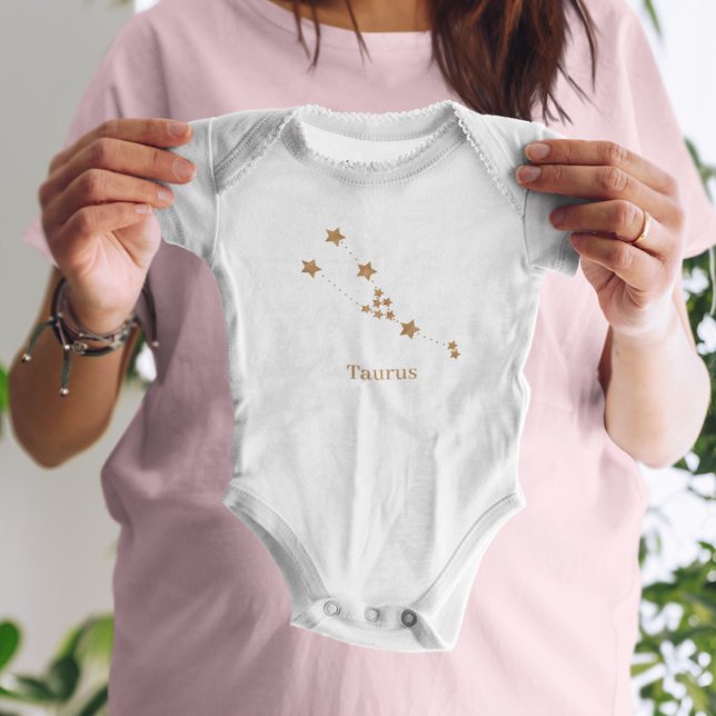 Modern Zodiac Sign Guld Taurus | INSLAG T Shirt (Skapare uppladdad)