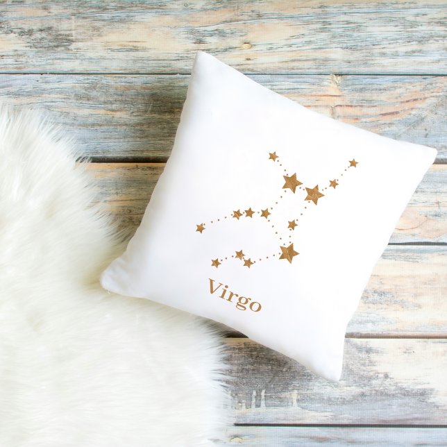 Modern Zodiac Sign Guld Våg | INSLAG Kudde (Skapare uppladdad)