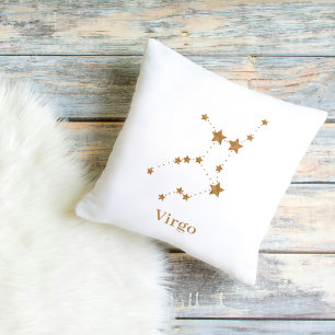 Modern Zodiac Sign Guld Våg INSLAG Kudde