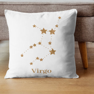 Modern Zodiac Sign Guld Våg INSLAG Kudde