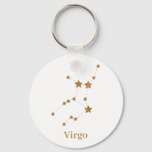 Modern Zodiac Sign Guld Våg   INSLAG Nyckelring