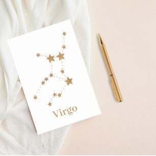 Modern Zodiac Sign Guld Våg INSLAG Post-it Block