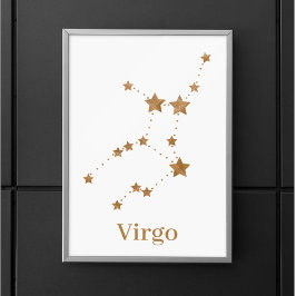 Modern Zodiac Sign Guld Våg | INSLAG Poster
