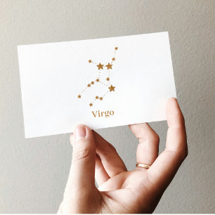 Modern Zodiac Sign Guld Våg INSLAG Visitkort