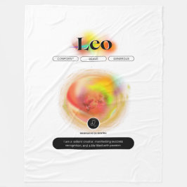 Modern Zodiac Sign Leo-citat | Inslag Fire Fleecefilt