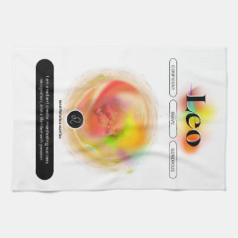 Modern Zodiac Sign Leo-citat | Inslag Fire Kökshandduk