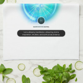 Modern Zodiac Sign PIsces Quote Vatten Inslag Kökshandduk
