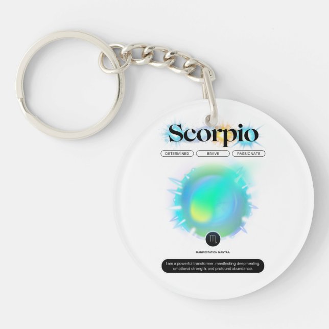 Modern Zodiac Sign Scorpio Quote Vatten Inslag (Framsidan)