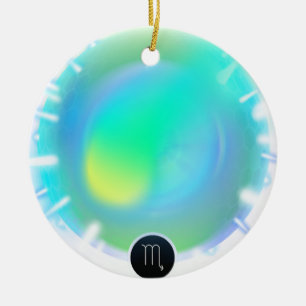 Modern Zodiac Sign Scorpio Quote Vatten Inslag Julgransprydnad Keramik