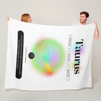 Modern Zodiac Sign Taurus Citote Earth Inslag Fleecefilt