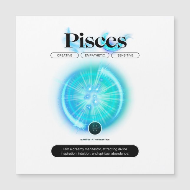 Modern Zodiac-skyltsnycklar citat Vatten Inslag (Framsida)