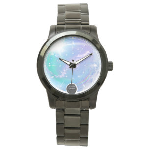 Modern Zodiac-tecken Aquarius-citat Luft Inslag Armbandsur