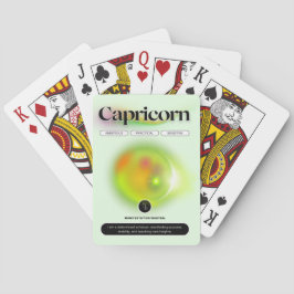 Modern Zodiac-tecken Capricorn-citat jorden Inslag Casinokort