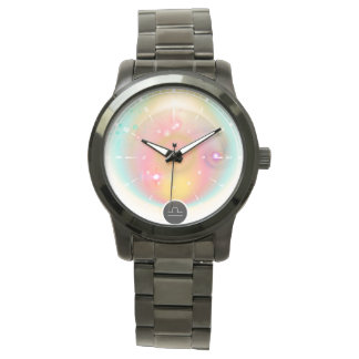Modern Zodiac-tecken Libra-citat Luft Inslag Armbandsur