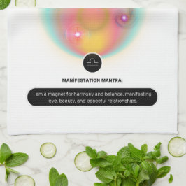 Modern Zodiac-tecken Libra-citat Luft Inslag Kökshandduk