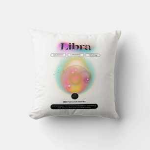 Modern Zodiac-tecken Libra-citat Luft Inslag Kudde