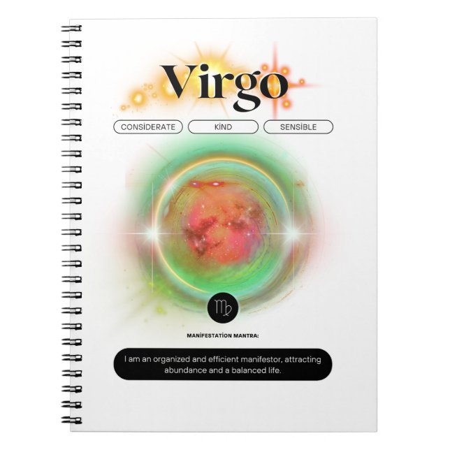 Modern Zodiac-tecken Våg citat jorden Inslag Anteckningsbok (Framsidan)