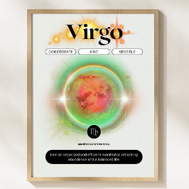 Modern Zodiac-tecken Våg citat jorden Inslag Poster