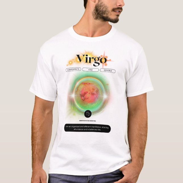 Modern Zodiac-tecken Våg citat jorden Inslag T Shirt (Framsida)
