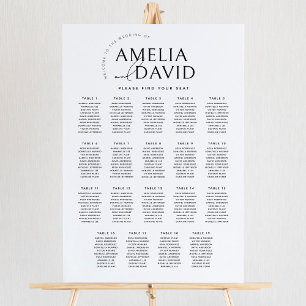 Moderna 19 Bord Välkomst Sittplatskarta Poster