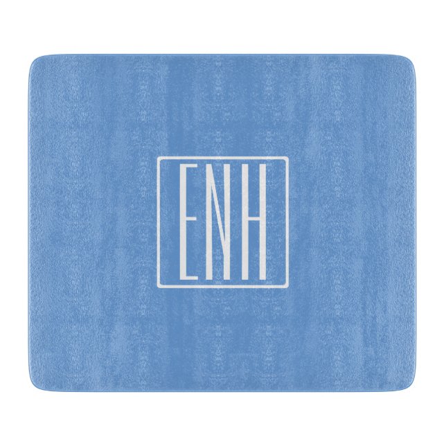 Moderna 3 initialer monogram | Ljusblå (Framsidan)