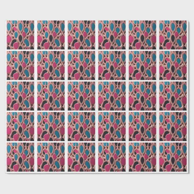 Moderna 3D abstrakta flytande former presentpapper (Platt)