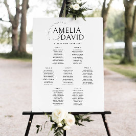 Moderna 7 Bord Välkomst Sittplatskarta Poster