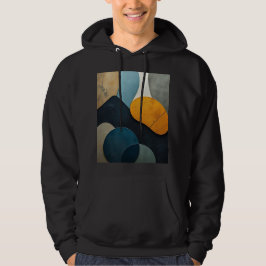 Moderna Abstrakt Geometriska Former Texturerad Kon Hoodie