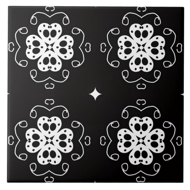 moderna abstrakta blommor kakel (Framsidan)