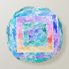 Moderna abstrakta dubbelsidiga 2-designs monogramm rund kudde