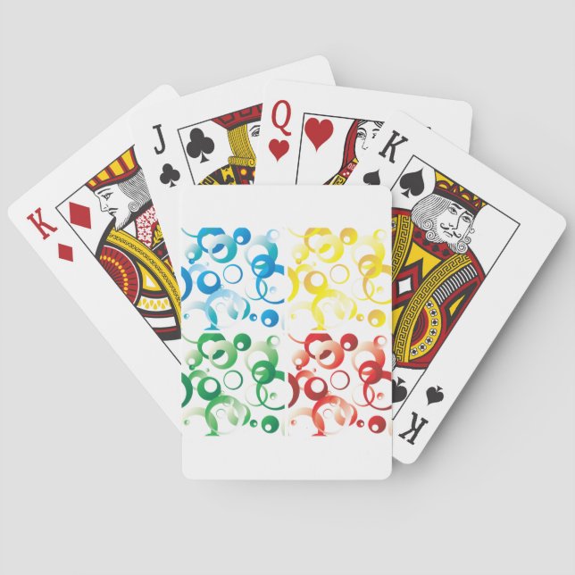 Moderna abstrakta färgglada bubblor geometriskt mö casinokort (Baksidan)