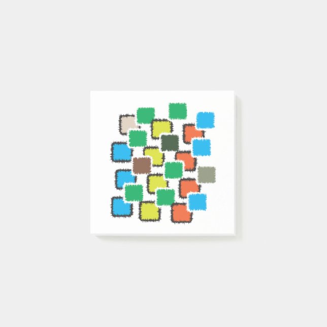 Moderna abstrakta geometriska mönster Post-it Note Block (Framsida)