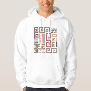moderna abstrakta konstnärliga färgade linjer hoodie