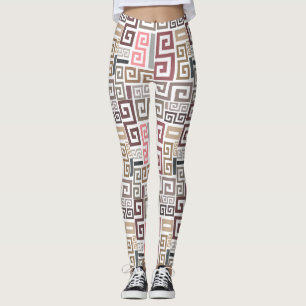 moderna abstrakta konstnärliga färgade linjer leggings