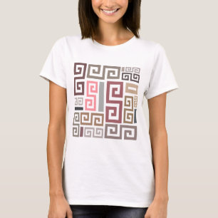 moderna abstrakta konstnärliga färgade linjer t shirt