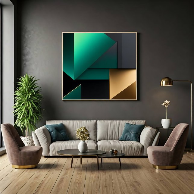 Moderna abstrakta minimalistiska former canvastryck (Skapare uppladdad)