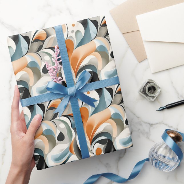 Moderna abstrakta virvlar presentpapper (Gifting)