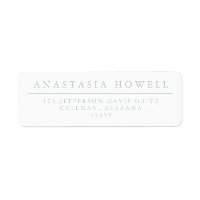 Moderna Adressetiketter Returadress Etikett (Framsidan)
